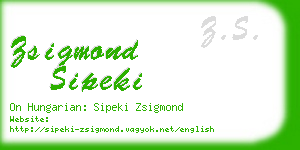 zsigmond sipeki business card